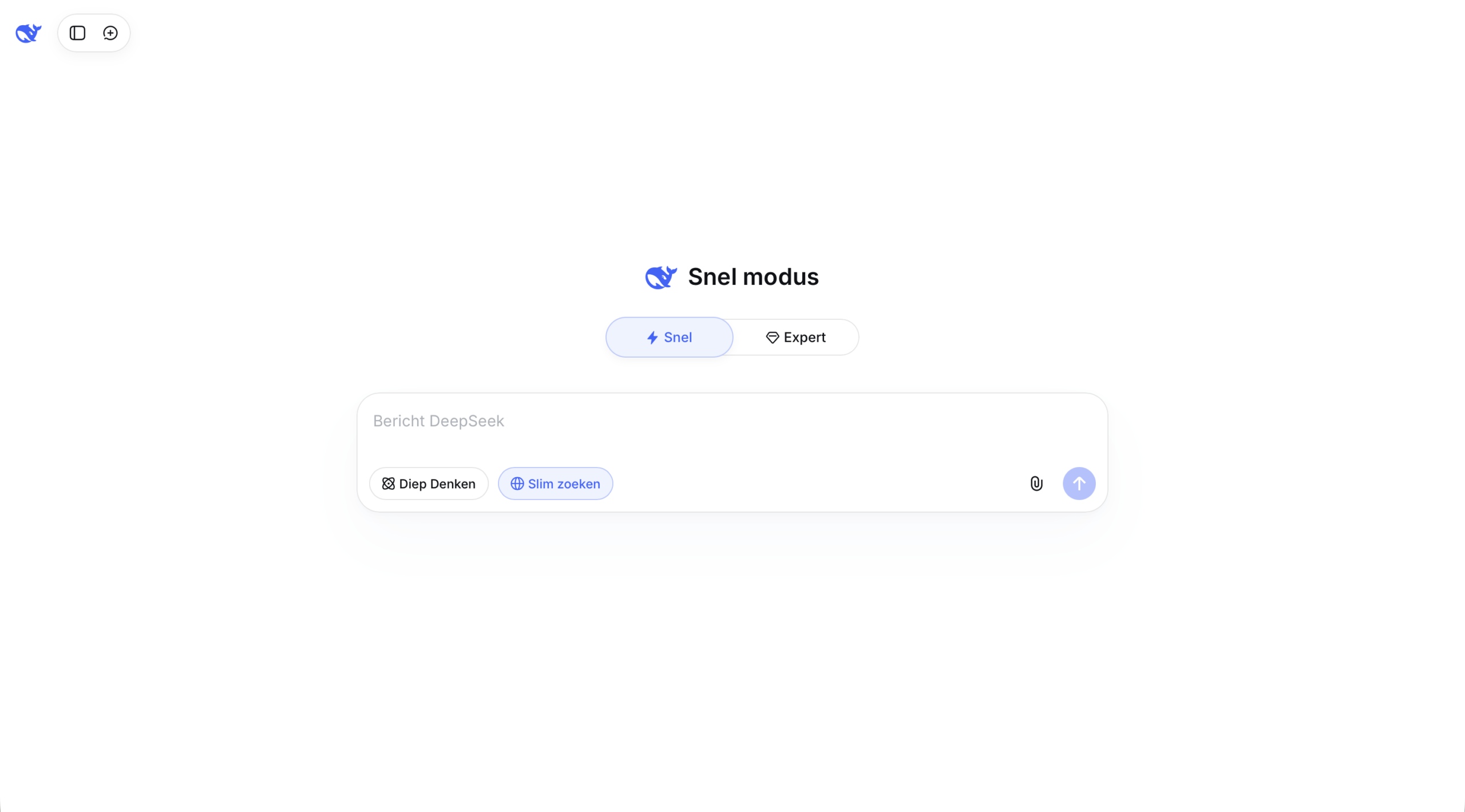 Screenshot van DeepSeek